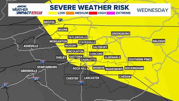 Fort Mill Waxhaw Weather Alert: Heavy Rain Storms Wednesday